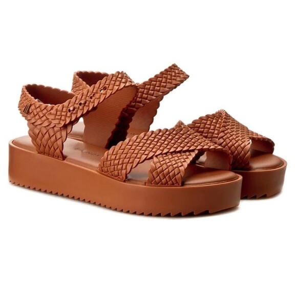 Melissa + Salinas Hotness Wedge Sandals Size 8.5 - Picture 2 of 16